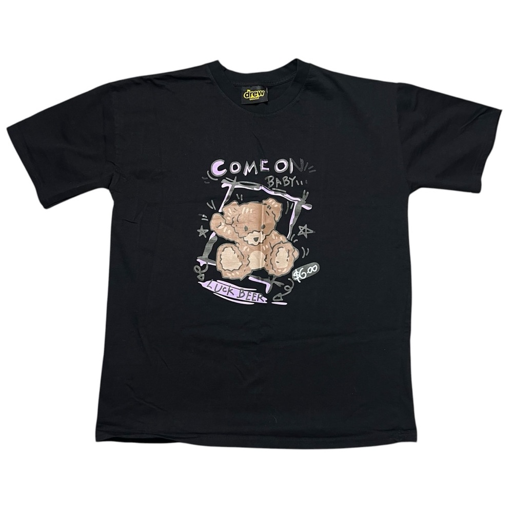 Drew House Come On Baby Luck Beer Teddy T-Shirt Size Large Rare Streetwear